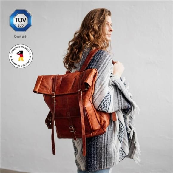 Vintage Genuine Leather Backpack Leeds, Travel Backpack, Laptop Backpack - Picture 3 of 7